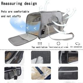 img 2 attached to 🐾 FRSH MNT Pet Travel Carrier Bag: 2021 New Soft-Sided Bag for Cats, Kittens & Small Dogs - Mesh Windows, Fleece Padding, Collapsible & Airplane-Friendly!