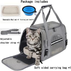 img 1 attached to 🐾 FRSH MNT Pet Travel Carrier Bag: 2021 New Soft-Sided Bag for Cats, Kittens & Small Dogs - Mesh Windows, Fleece Padding, Collapsible & Airplane-Friendly!