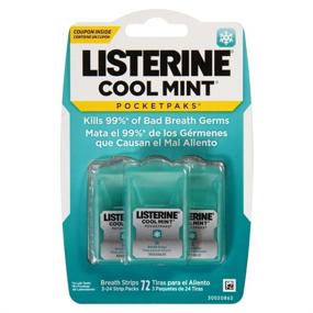 img 2 attached to 🌬️ Освежающие карманные пачки Listerine Cool Mint - 72 шт. (упаковка из 6)