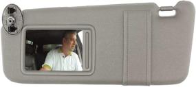 img 4 attached to SAILEAD Gray Left Driver Side Sun Visor for 2007-2011 Toyota Camry (No Sunroof/Light)