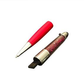 img 3 attached to 🖊️ Stunning Crystal Ballpoint Pen with USB Flash Memory: A Perfect Valentine's Gift with 32GB Storage (Red)