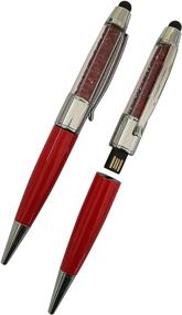 img 2 attached to 🖊️ Stunning Crystal Ballpoint Pen with USB Flash Memory: A Perfect Valentine's Gift with 32GB Storage (Red)