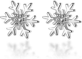 img 1 attached to 🎄 Women's Christmas Earrings Gift Set - 2 Pairs Crystal Gemstone Santa Hat & Snowflake Antlers Xmas Stud Earrings, Luxury Xmas Jewelry