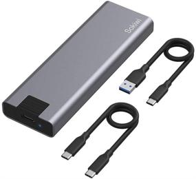 img 4 attached to 💾 Tool-Free USB C 3.1 Gen 2 10Gbps M.2 NVME SSD Enclosure, Up to 4TB Storage, Support UASP Trim, External Adapter for NVME PCIe M-Key(B+M Key) Solid State Drives, Fit for SSD Size 2242/2260/2280