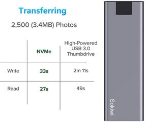 img 2 attached to 💾 Tool-Free USB C 3.1 Gen 2 10Gbps M.2 NVME SSD Enclosure, Up to 4TB Storage, Support UASP Trim, External Adapter for NVME PCIe M-Key(B+M Key) Solid State Drives, Fit for SSD Size 2242/2260/2280