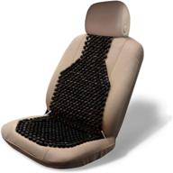 🪑 zone tech wood beaded seat cushion - premium quality black car massaging double strung wood beaded seat cushion for stress-free comfort all day long! logo