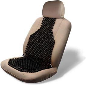 img 4 attached to 🪑 Zone Tech Wood Beaded Seat Cushion - Premium Quality Black Car Massaging Double Strung Wood Beaded Seat Cushion for Stress-Free Comfort All Day Long!
