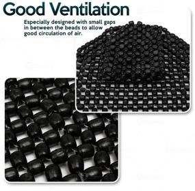 img 1 attached to 🪑 Zone Tech Wood Beaded Seat Cushion - Premium Quality Black Car Massaging Double Strung Wood Beaded Seat Cushion for Stress-Free Comfort All Day Long!