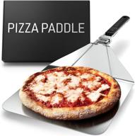 premium stainless steel folding pizza peel: achieve pizzeria-standard results at home with kensington london's space-saving, ergonomic handle and corrosion-resistant metal turning paddle - 10 inch logo