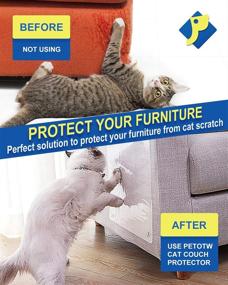 img 3 attached to 🐾 Ultimate Protection for Your Furniture: Petotw Cat Furniture Protector 10Pack - Larger, Thicker Scratch Deterrent for Couch, Sofa, Door, Walls, Mattress, Car Seat