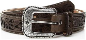 img 1 attached to Ariat Scroll Brown Inlay Western Men's Accessories