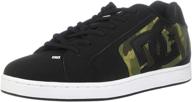 dc mens skate black print men's shoes логотип