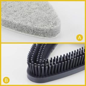 img 3 attached to Yocada Tub Tile Scrubber Brush Set - 2 Scouring Pads, 1 🧼 TPR Brush Head, No-Scratch for Bathroom, Kitchen, Toilet, Wall, Sink, and Tub Tile Cleaning