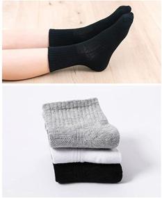 img 1 attached to 🧦Унисекс детские носки для щиколотки: спортивные, с ажурной вязкой, повседневные | Возраст от 1 до 10 лет