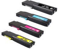 acejet remanufactured c2660 toner cartridge replacement: dell c2660 593-bbbu 593-bbbt 593-bbbs 593-bbbr for dell c2660 c2660dn c2665dnf printer (1 black, 1 cyan, 1 magenta, 1 yellow) logo