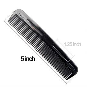 img 1 attached to LUXXII - (6 Pack) 8-Inch Vibrant Styling Essentials Round Handle Comb and (1 Pack) 5-Inch Favorict Pocket Comb (A)