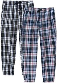 img 4 attached to 👖 Comfortable and Functional Trousers Sleepwear Bottoms with Pockets for Men - JINSHI