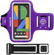 🏋️ fitness essential: bumove pixel armband for pixel 4xl/3axl/3xl/2xl - purple with key/card holder logo