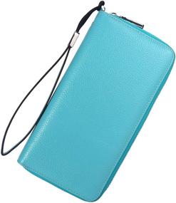 img 4 attached to Lavemi Blocking Leather Wristlet Pebbled Women's Handbags & Wallets