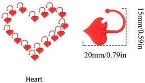 img 2 attached to 50pcs/Box Red Heart Shaped Locking Stitch Markers - Plastic Knitting Stitch Counters for DIY Needle Arts, Craft, Sewing Accessories