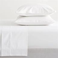 hotel luxury king sheet set - 600 thread count, 100% cotton, 4-piece set - ultra soft linens - deep pocket & breathable - pure white logo