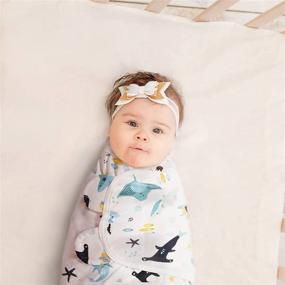 img 2 attached to 🐻 BUBBLE BEAR Organic Cotton Newborn Baby Swaddle Sleep Sacks, Adjustable and Set of 3-Pack, 0-3 Months