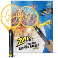 🦟 rechargeable bug zapper racket with blue light attractant | zap it! bug zapper | 4,000 volt | usb charging cable logo