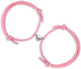 img 4 attached to 👭 Adjustable Girls' Jewelry: Magnetic Friendship Bracelet Collection