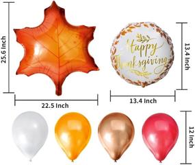 img 1 attached to Premium JOYIN 30 Pcs Thanksgiving Party Decoration Set: Pink FRIENDGIVING Foil Banner, Maple Leaf Balloons, Latex Balloons - Fall Holiday Decor Party Supplies