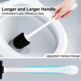 img 1 attached to 🚽 Uptronic Toilet Brush and Holder: Ventilated, Long Handle for Effective Bathroom Cleaning