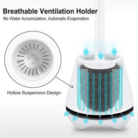 img 3 attached to 🚽 Uptronic Toilet Brush and Holder: Ventilated, Long Handle for Effective Bathroom Cleaning