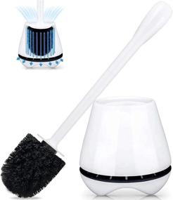 img 4 attached to 🚽 Uptronic Toilet Brush and Holder: Ventilated, Long Handle for Effective Bathroom Cleaning