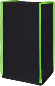 img 4 attached to 🎮 Protective Dust Cover for Xbox Series X Console - PlayVital Black Nylon with Neon Green Trim