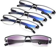 👓 teraise anti-uv reading glasses set of 4 | blue light blocking readers for women and men logo