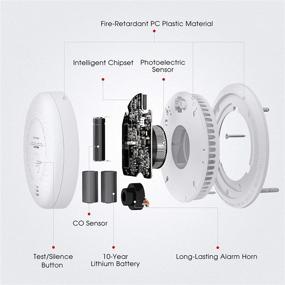 img 3 attached to 🔥 X-Sense SC03: 10-Year Battery Dual Sensor Smoke and Carbon Monoxide Detector Alarm, Auto-Check, Complies with UL 217 & UL 2034 Standards, Not Hardwired