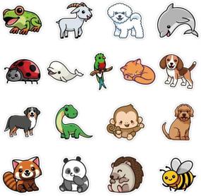 img 1 attached to Waterproof Nature Animal Sticker Pack: 50 Pcs Cute Vinyl Stickers for Water Bottles, Hydro Flasks, and more