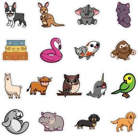 img 3 attached to Waterproof Nature Animal Sticker Pack: 50 Pcs Cute Vinyl Stickers for Water Bottles, Hydro Flasks, and more