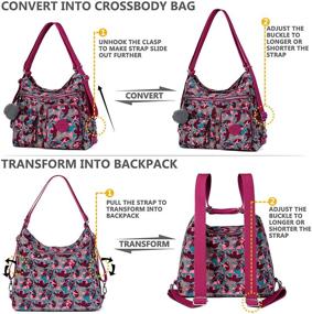 img 1 attached to 🎒 Women's Lightweight Convertible Shoulder Backpack Handbags & Wallets with Waterproof Feature