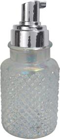 img 4 attached to nu steel Rainbow Lustre Glass Foaming Hand Soap Dispenser 🌈 Pump Bottle - Clear Refillable for Bathroom Vanities, Kitchen Sink, and Countertops