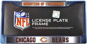 img 4 attached to 🐻 Красивая рамка для номерного знака Rico NFL Chicago Bears Premium: закаленный хромированный цинковый сплав с гордостью за команду и поддержкой.