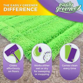 img 2 attached to 🧹 Easily Greener Reusable Swiffer WetJet Compatible Microfiber Mop Pads - 2 Count