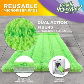 img 1 attached to 🧹 Easily Greener Reusable Swiffer WetJet Compatible Microfiber Mop Pads - 2 Count