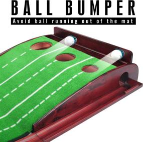img 3 attached to 🏌️ Golf Putting Mat by CHAMPKEY PUTTECH: Enhance Your Putting Skills with True Roll Surface and Non-Slip Backing!
