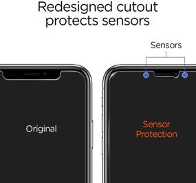 img 2 attached to 📱 Spigen Tempered Glass Screen Protector [Installation Kit] for iPhone XS/X [2 Pack] - Sensor Protection Ensured
