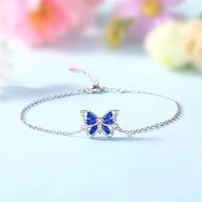 img 1 attached to Butterfly Butterflies Birthstone Friendship Inspirational Girls' Jewelry