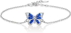 img 4 attached to Butterfly Butterflies Birthstone Friendship Inspirational Girls' Jewelry