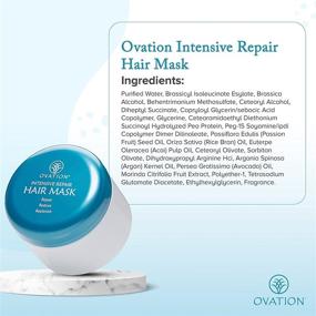 img 3 attached to 🌿 Ovation Hair Intensive Repair Hair Mask - Deep Conditioning Mask for All Hair Types - 8 oz - Hydrates & Revitalizes Dry Damaged Hair - No Silicones/Parabens - w/ Vitamin E, Omega Fatty Acids