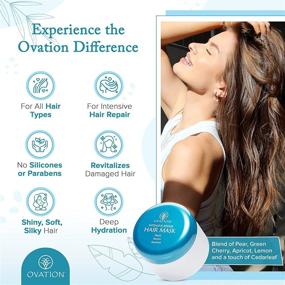 img 1 attached to 🌿 Ovation Hair Intensive Repair Hair Mask - Deep Conditioning Mask for All Hair Types - 8 oz - Hydrates & Revitalizes Dry Damaged Hair - No Silicones/Parabens - w/ Vitamin E, Omega Fatty Acids