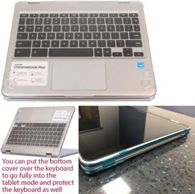 img 2 attached to 🔵 mCover Аква Жесткий чехол для ноутбука Samsung ChromeBook Plus XE521QAB серии 2018 12,2" (Не совместим с более старыми моделями XE513C24 / XE510C24 / XE303C12 / XE500C12 / XE503C12)