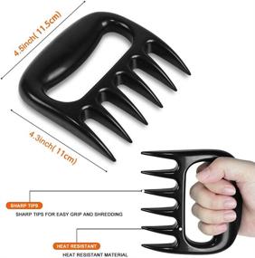 img 3 attached to 🐻 Rulunar Meat Claws - Pulled Pork Smoking Meat Shredder Bear Paws Grilling Accessories Gifts for Men (2pcs)